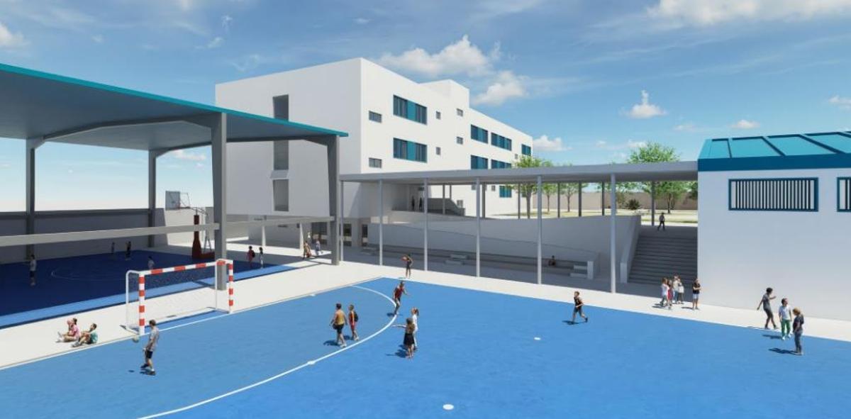 Recreación del nuevo colegio de Primaria de Entrenúcleos.