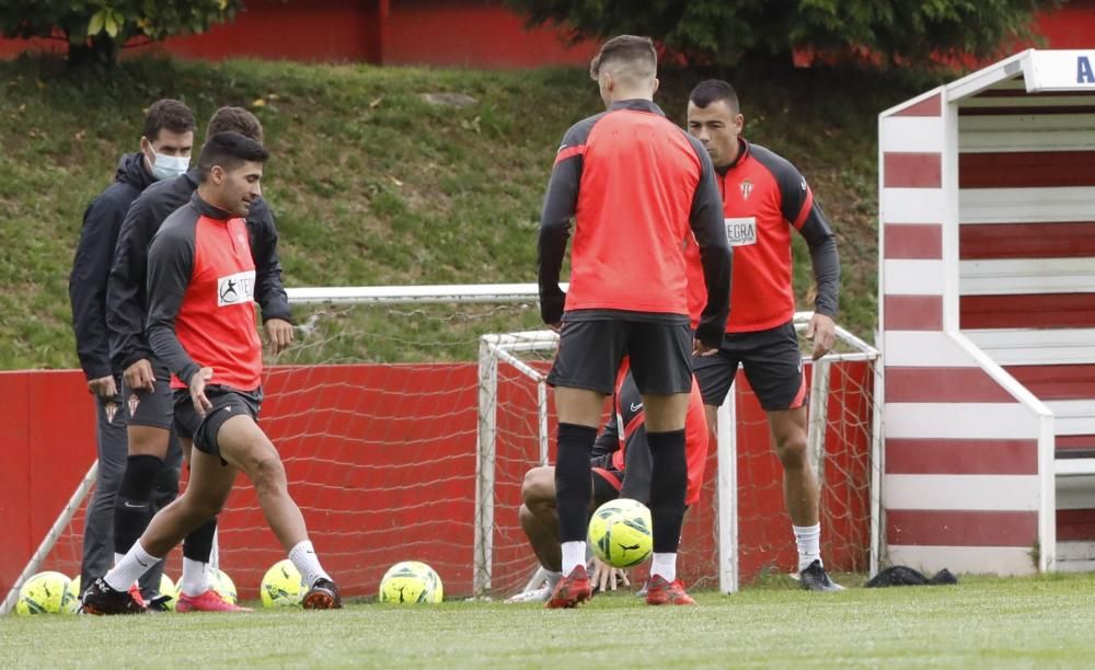 Entrenamiento del Sporting en Mareo.