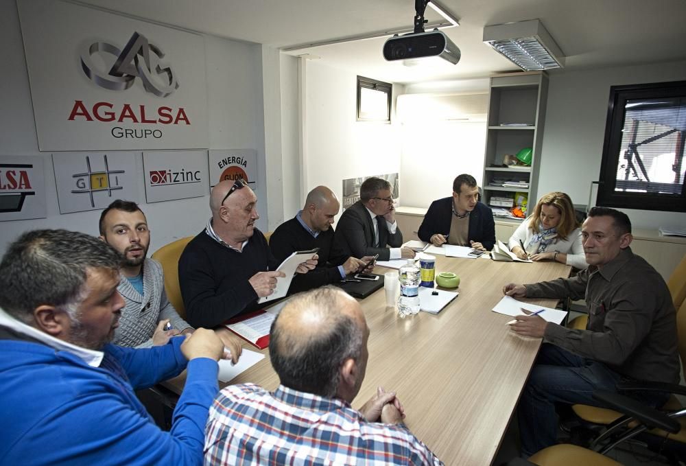 Reunión del comité de empresa de Agalsa con la administradora concursal.