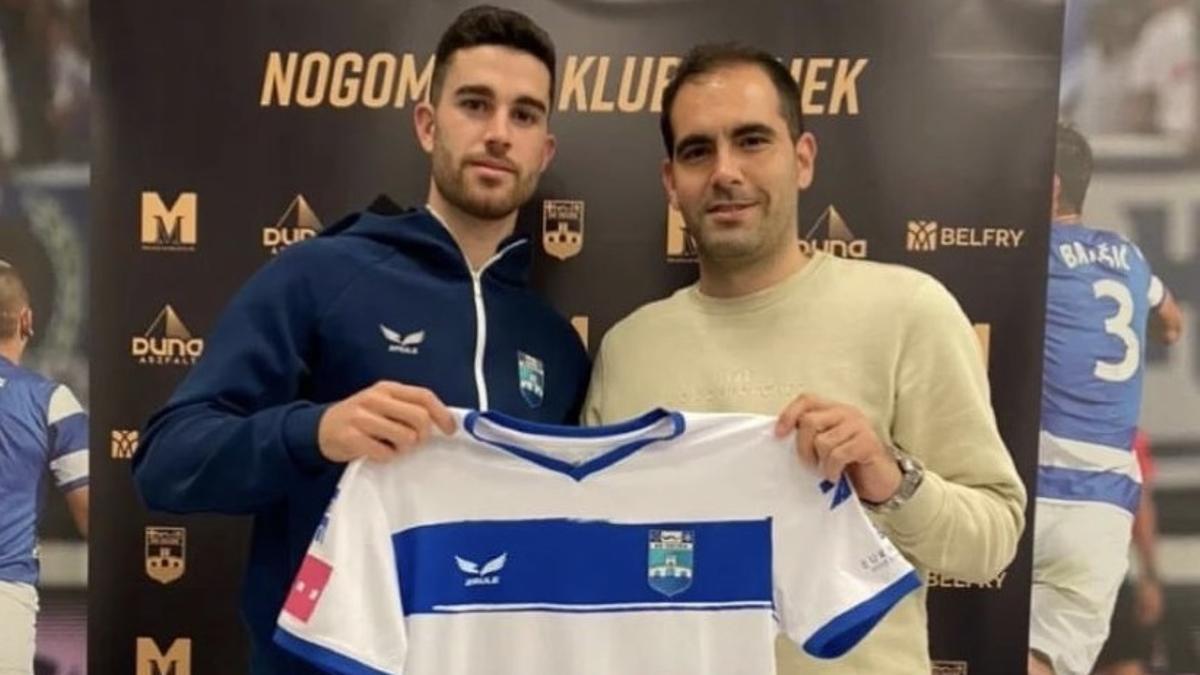 Barri con el NK Osijek, su nuevo equipo.
