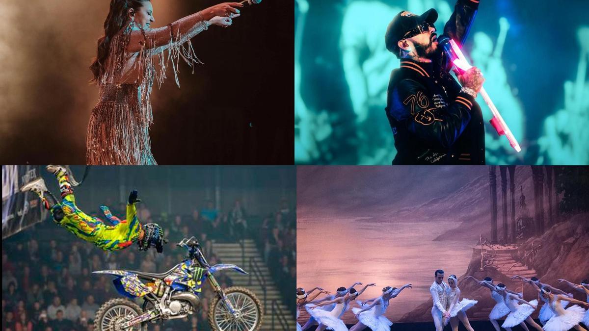 Conciertos Niña Pastori y Anuel AA, Copa Europa de Motocross y Lago de los Cisnes