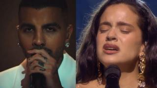Las reacciones de Rosalía y Rauw Alejandro a sus respectivas actuaciones en los Latin Grammy