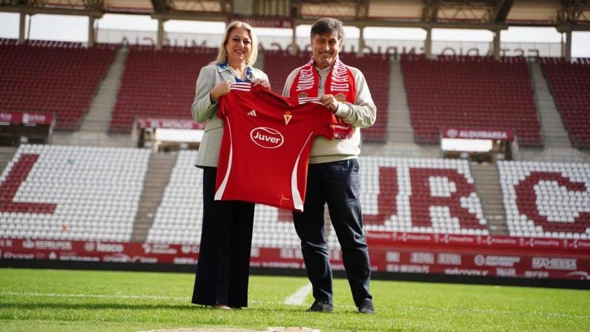 Presentación de Juver como nuevo patrocinador del Real Murcia