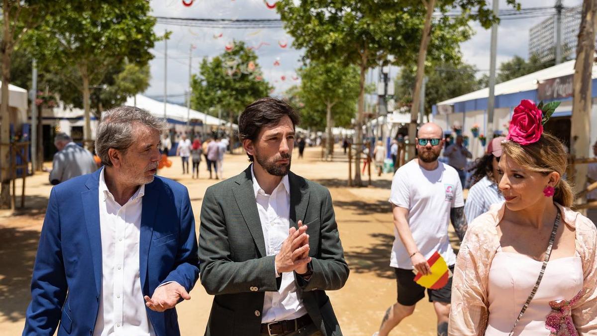 Jesús Lupiañez, candidato de Cs, en la Feria de Córdoba.