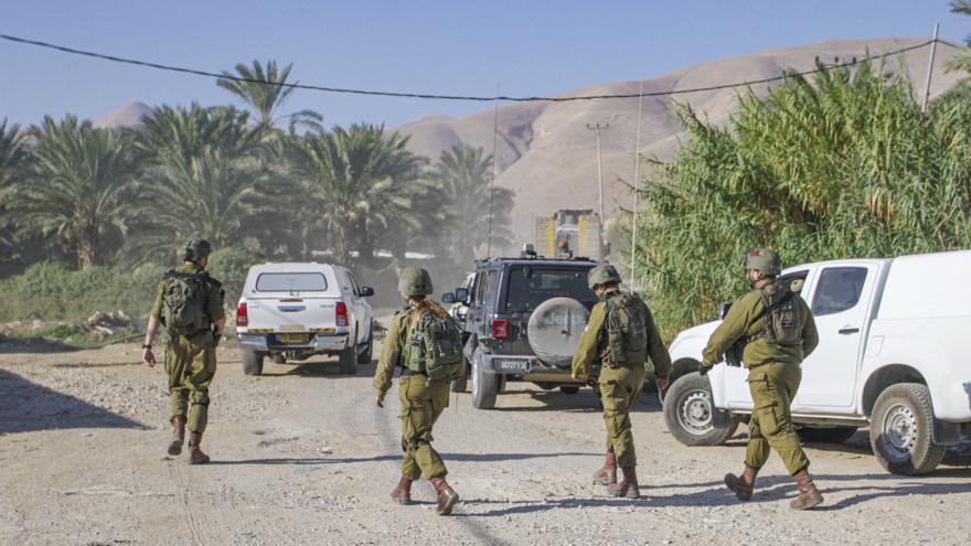 Militares israelíes en Cisjordania.