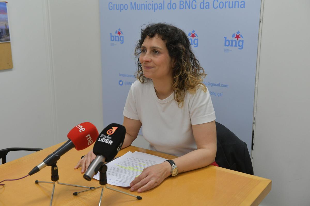 La candidata a la Alcaldia en A Coruña, Avia Veira.
