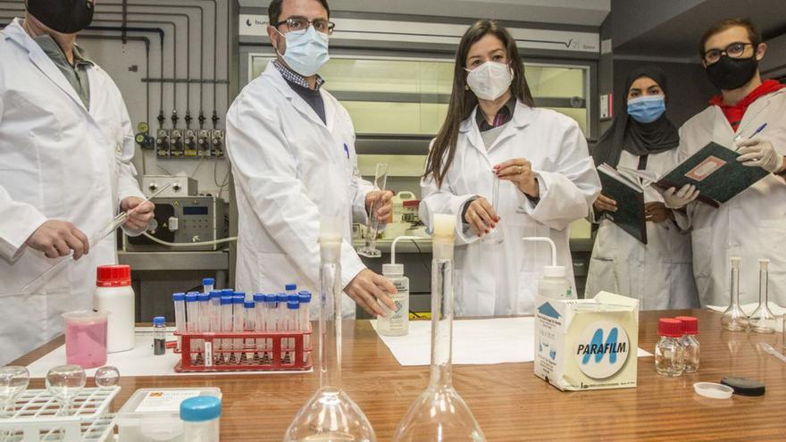 Laboratorio de Química Inorgánica de la Universidad de Alicante.  PILAR CORTÉS