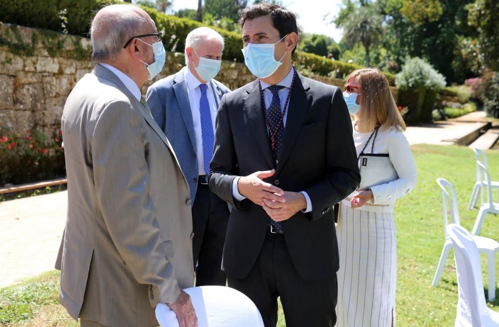 El empresario Javier Babé fue en encargado de pronunciar un emotivo discurso en el Pazo de Castrelos.