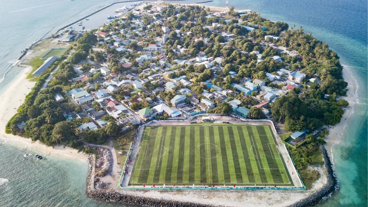 Así es el estadio de Kurendhoo Football Ground