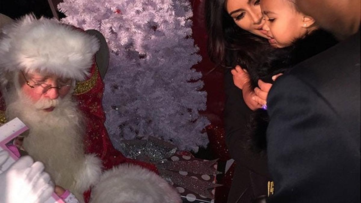 North West se asusta al ver a Papá Noel