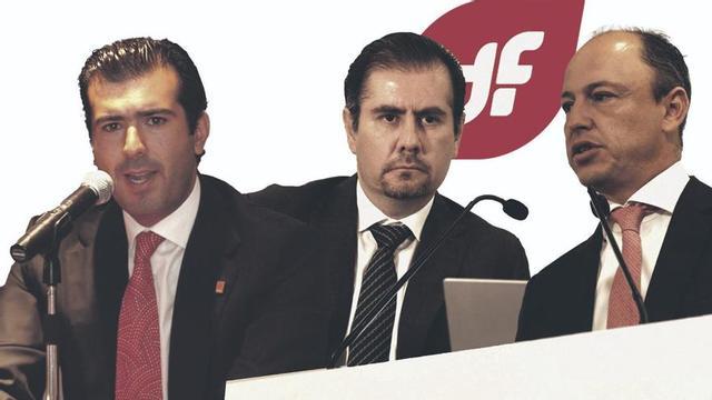 Por la izquierda, los mexicanos José Miguel Bejos, Eduardo Espinosa y Jaime Isita.
|