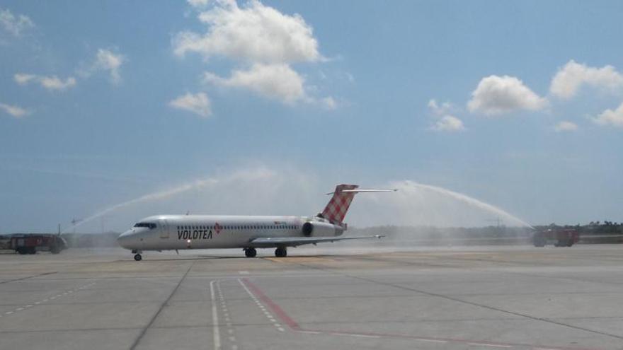 Un avión de la compañía Volotea