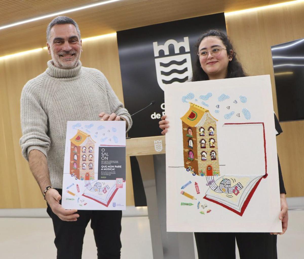 Demetrio Gómez y la artista Maritza Berttolini. | FdV