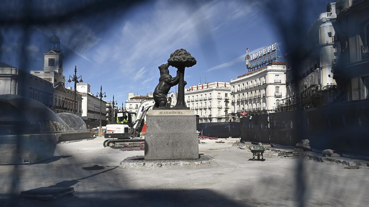 Obras en la Puerta del Sol