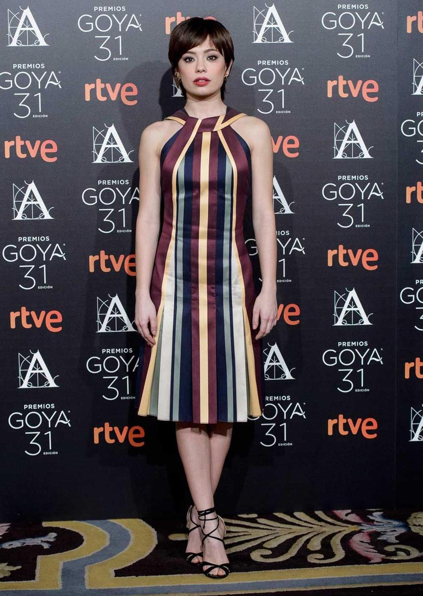 Anna Castillo en el cóctel de nominados de 'Los premios Goya 2017'