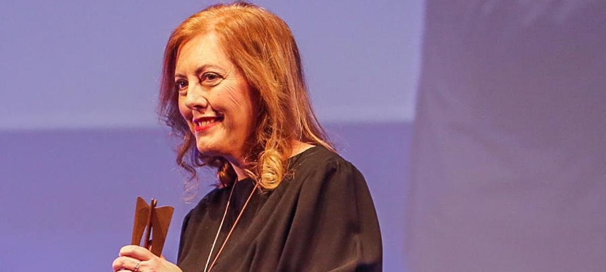 Asunción Martínez con el «Importante» de INFORMACIÓN de 2017.