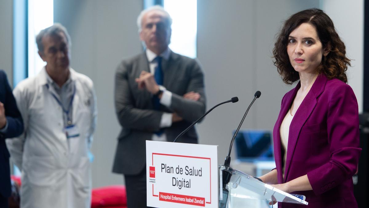 La presidenta de la Comunidad de Madrid, Isabel Díaz Ayuso..