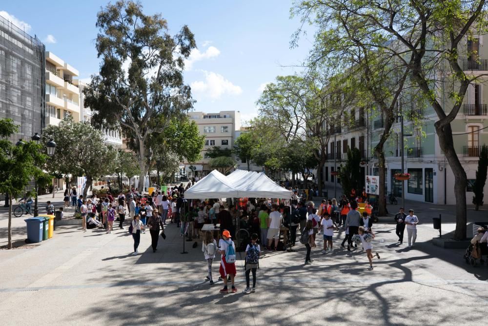 Doce centros educativos de Ibiza y Formentera mostraron ayer sus proyectos en una actividad impulsada por el IDI, en apoyo al emprendimiento juvenil