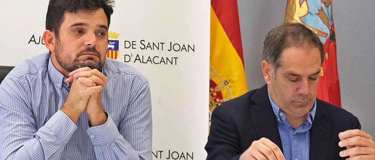 Albero y Román, en el pleno en noviembre de 2019. |