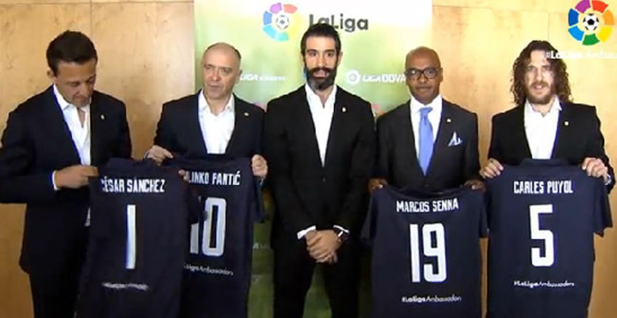 Carles Puyol, Marcos Senna, Pantic y César, nuevos embajadores de la Liga