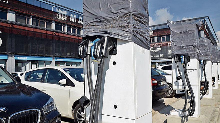 So sieht es rund zwei Wochen vor der Eröffnung der Electrolinera am Camí Vell de Bunyola in Son Castelló aus.