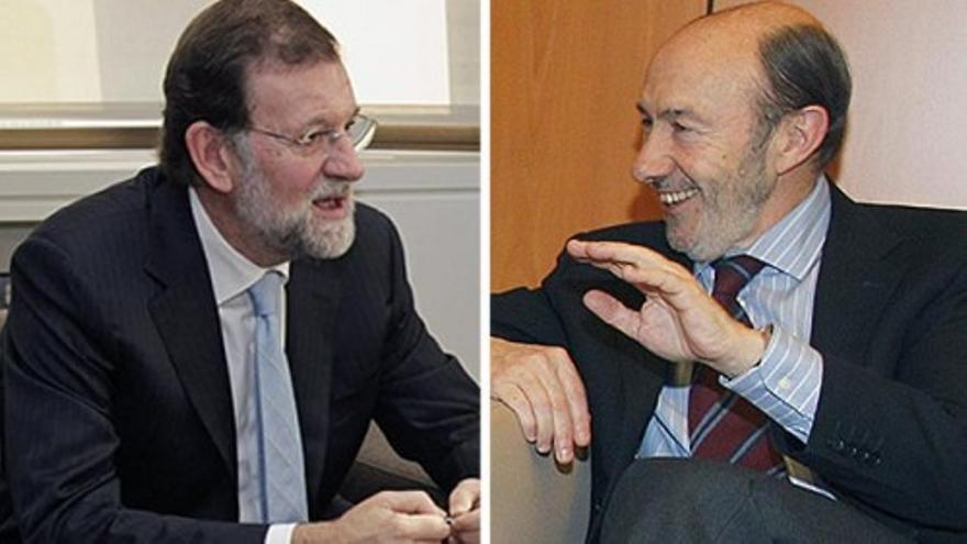 Encuentro Rajoy-Rubalcaba en La Moncloa