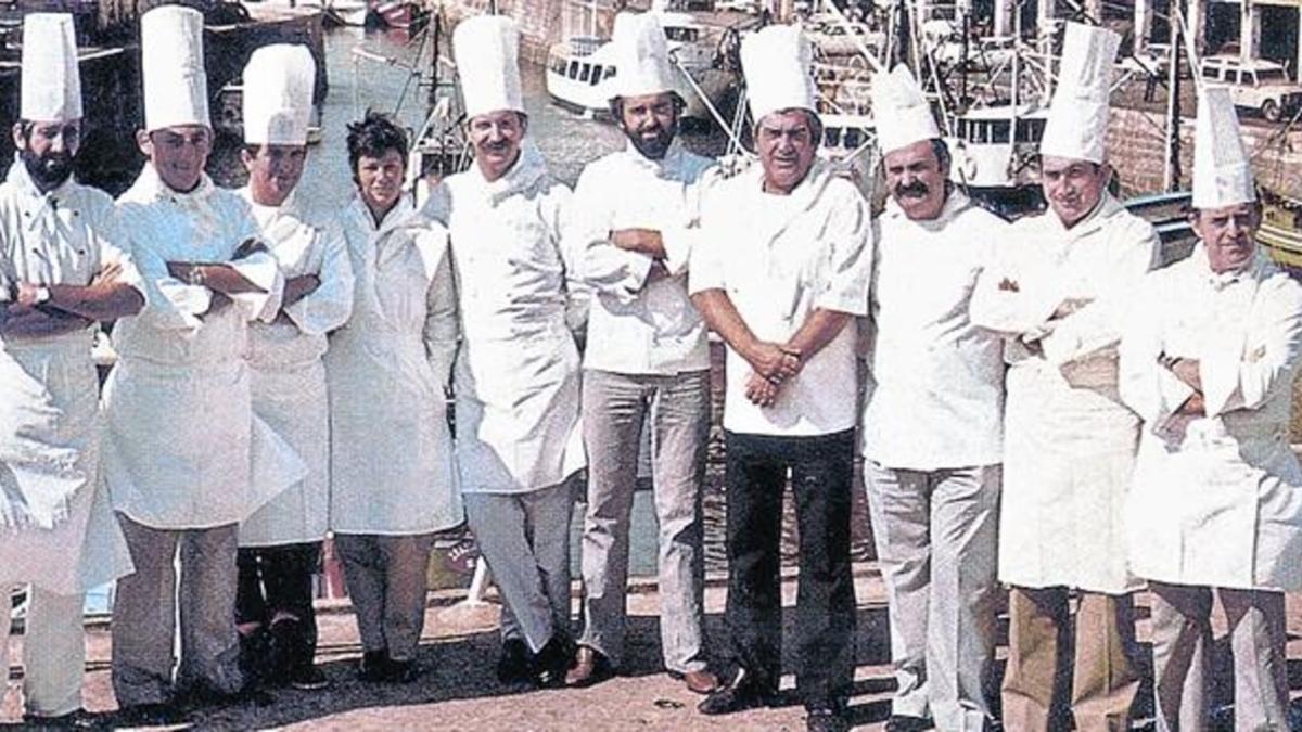 Los chefs que revolucionaron la cocina vasca, en San Sebastián en 1981.