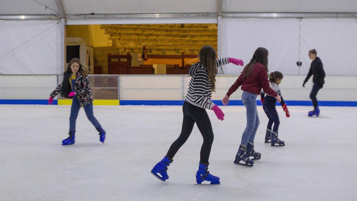 Pista de patinaje en la Plaza de Toros en imagen de archivo