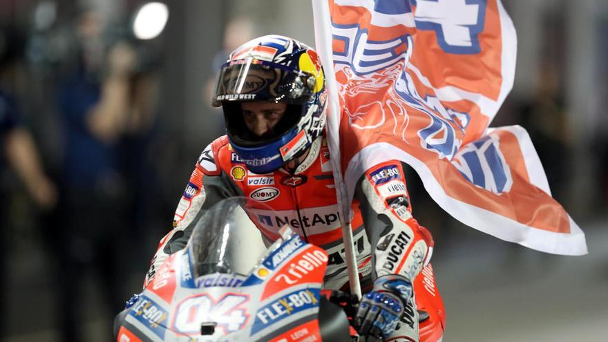 Dovizioso, celebrant el triomf.