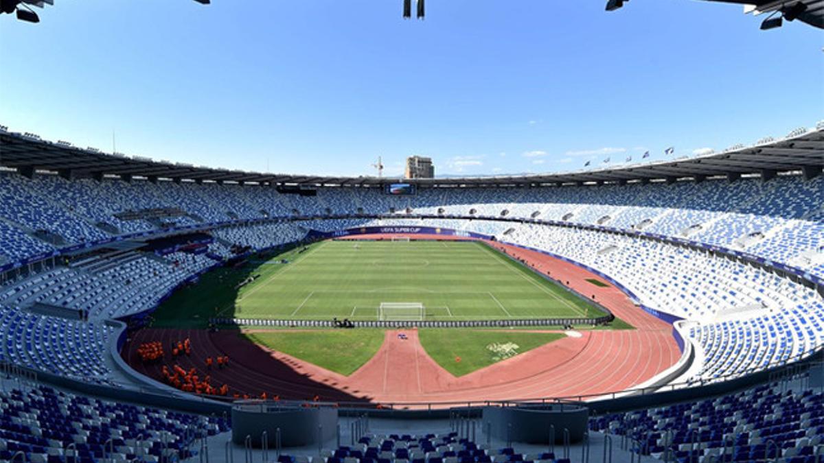 El Dinamo Arena de Tiflis ya está preparado para acoger la final de la Supercopa de Europa