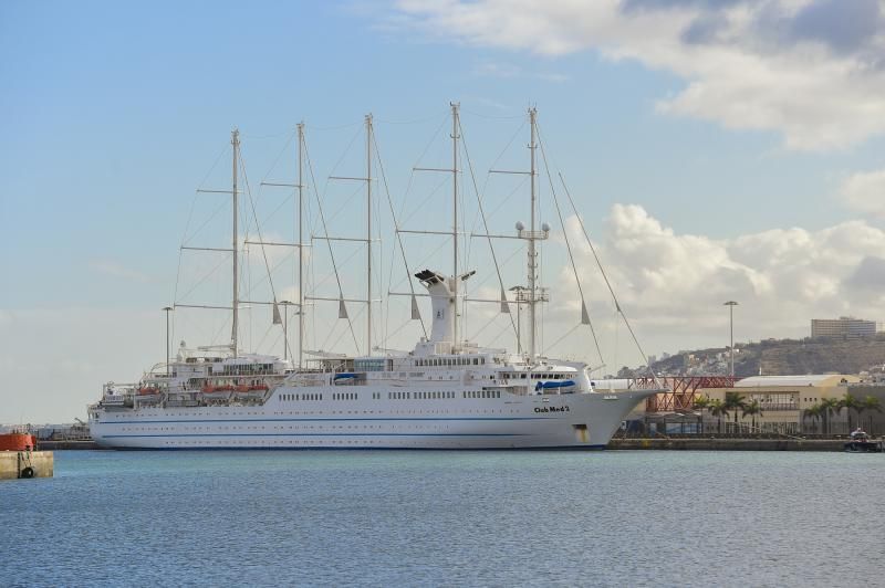 Escala del crucero-velero Club Med 2 en Las Palmas de Gran Canaria