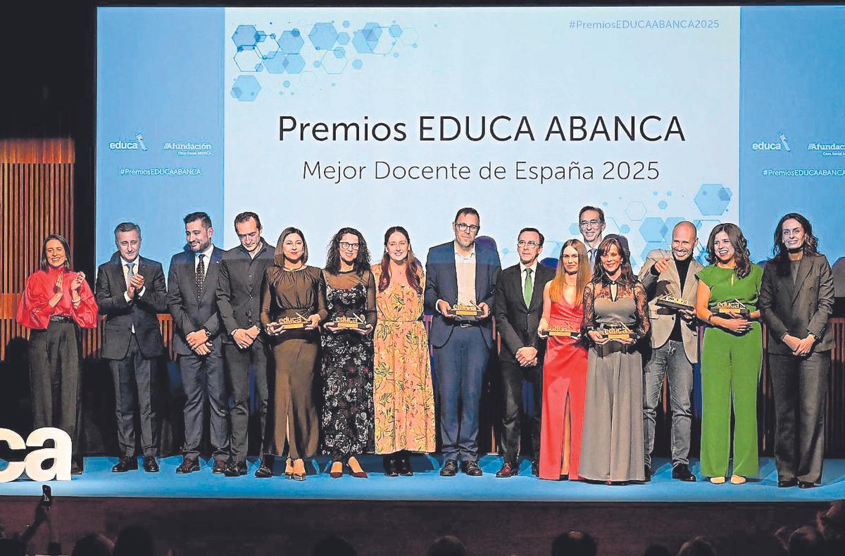 Acto de entrega de los galardones Educa Abanca este sábado.
