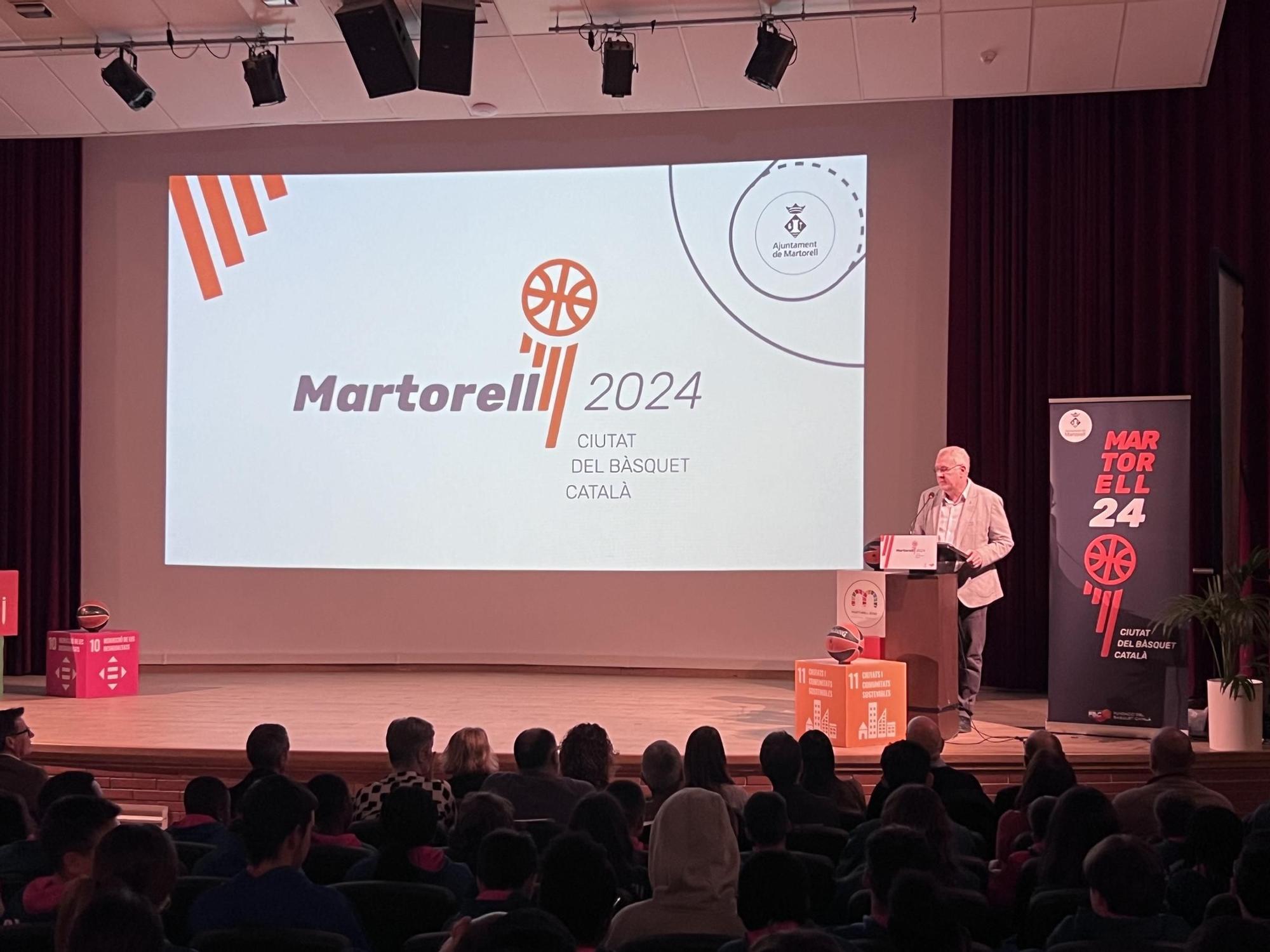 Imatges de la presentació de Martorell com a Ciutat del Bàsquet Català 2024