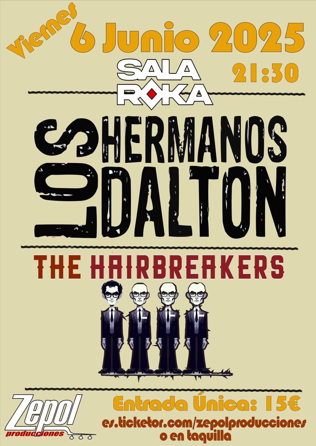 Cartel promocional del concierto a celebrar el viernes 6 de junio.
