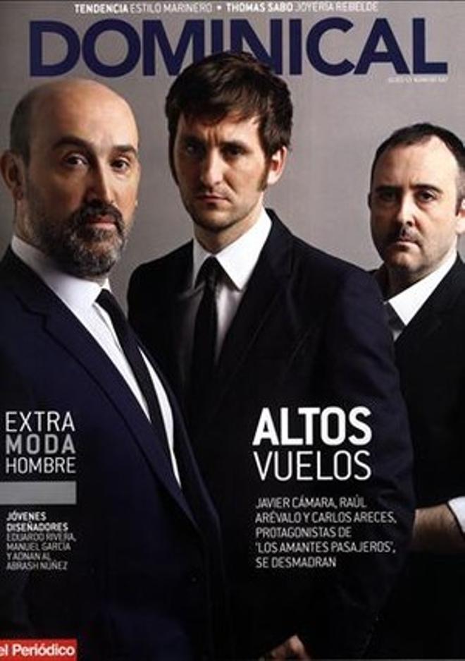 Javier Cámara, Raúl Arévalo y Carlos Areces, modelos en el Extra del ’Dominical’.