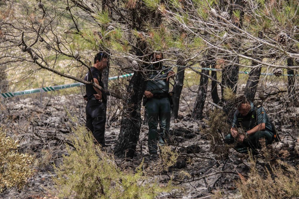 Incendio en la Vall de Gallinera