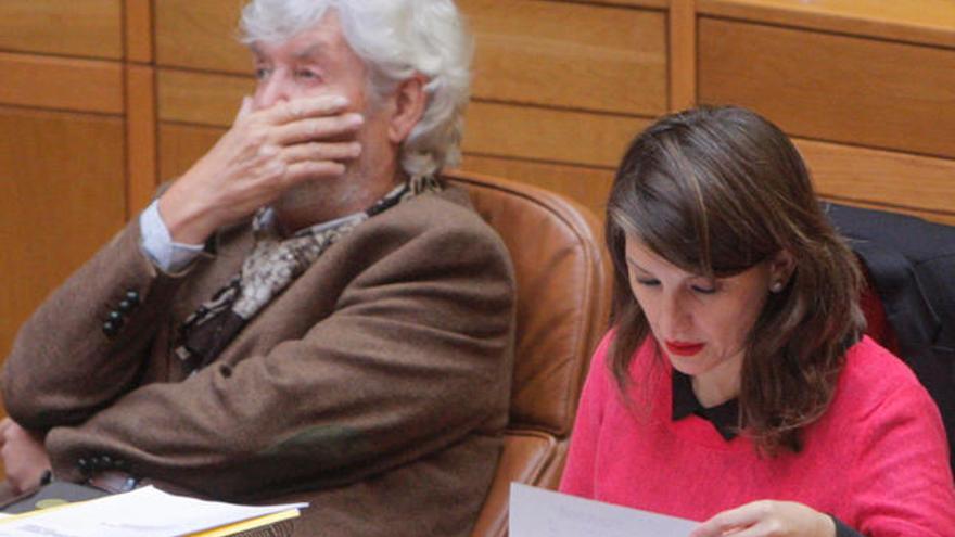 Pleno en el Parlamento de Galicia para la presentación de los presupuestos.