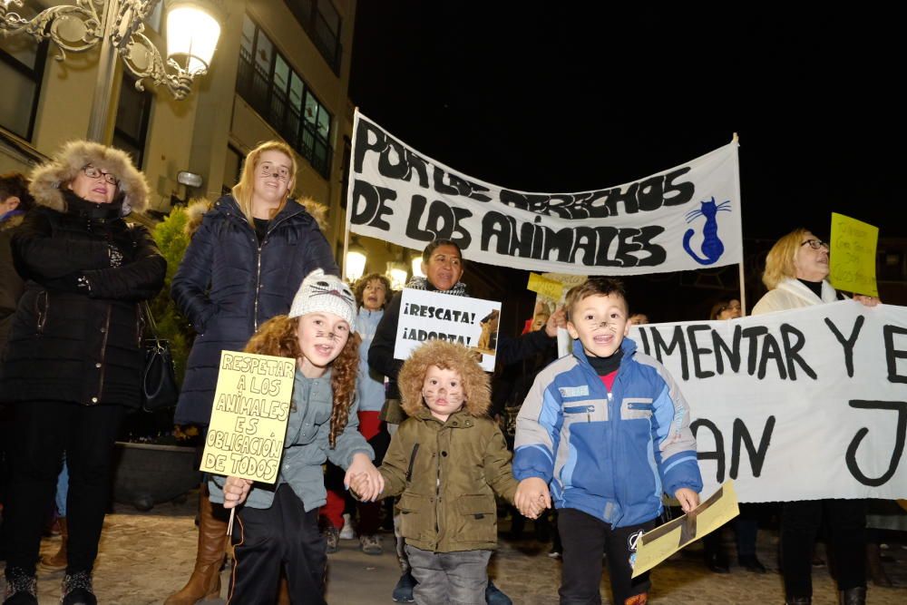 Manifestación de "Gatitos en apuros" en Elda