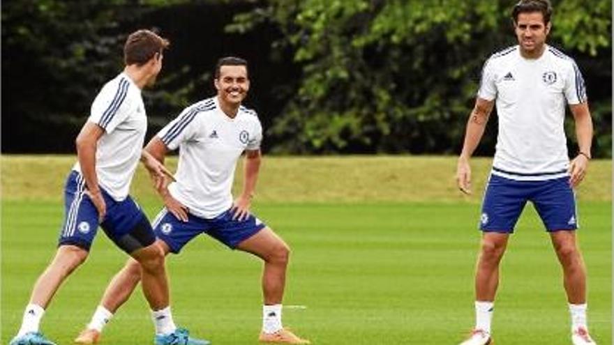 Pedro ja es va entrenar amb els seus nous companys del Chelsea.