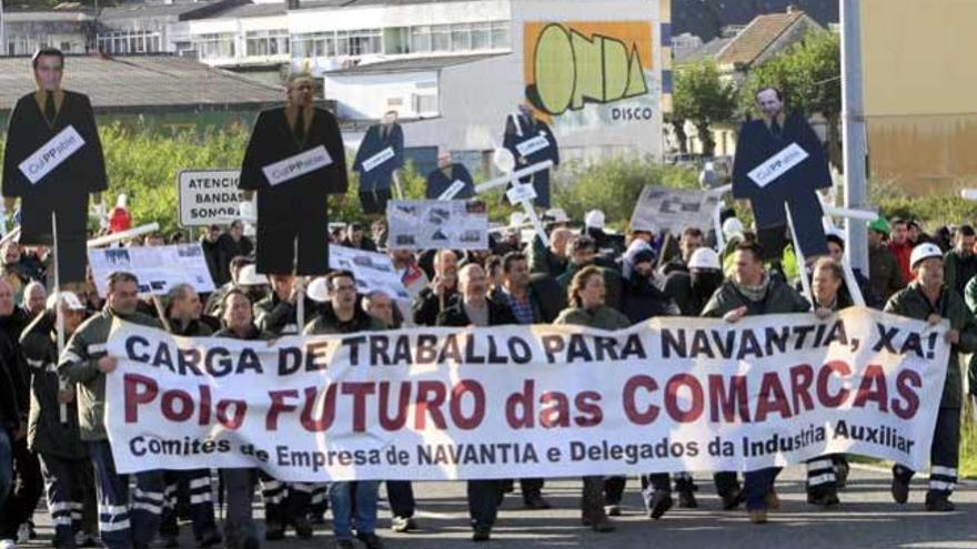 Manifestación de los trabajadores de Navantia Ferrol // Kiko Delgado