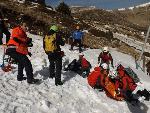 Simulacre de rescat a Vallter