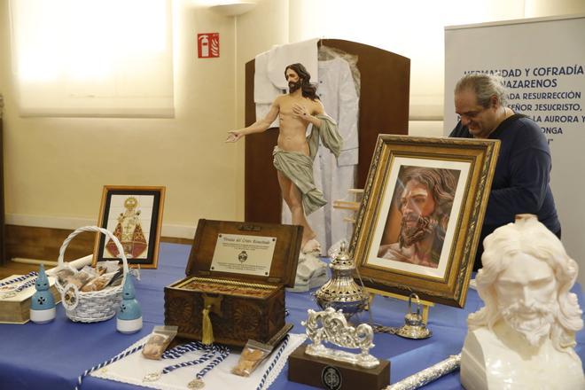 Los preparativos de la exposición en Trascorrales.