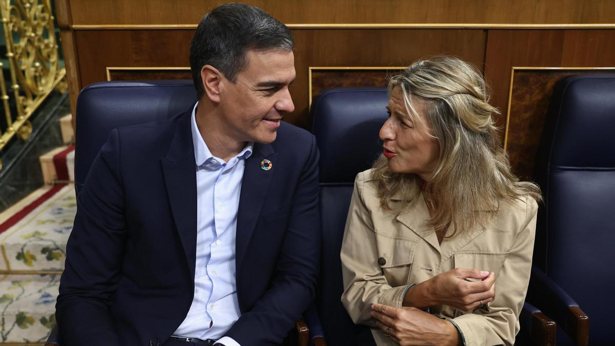 Pedro Sánchez y Yolanda Díaz.