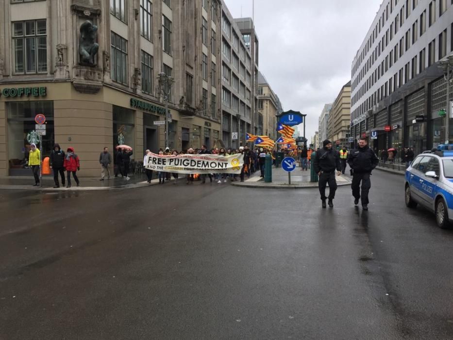 Marcha en apoyo a Carles Puigemont en Berlín