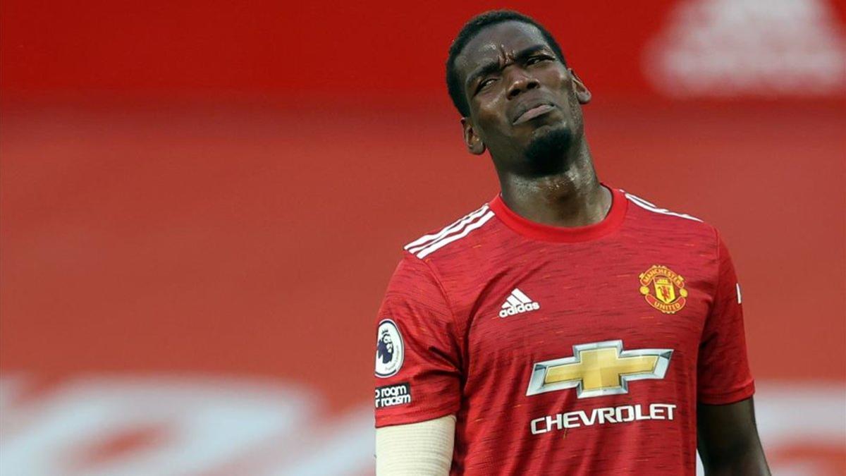 Pogba durante el choque ante el Tottenham.