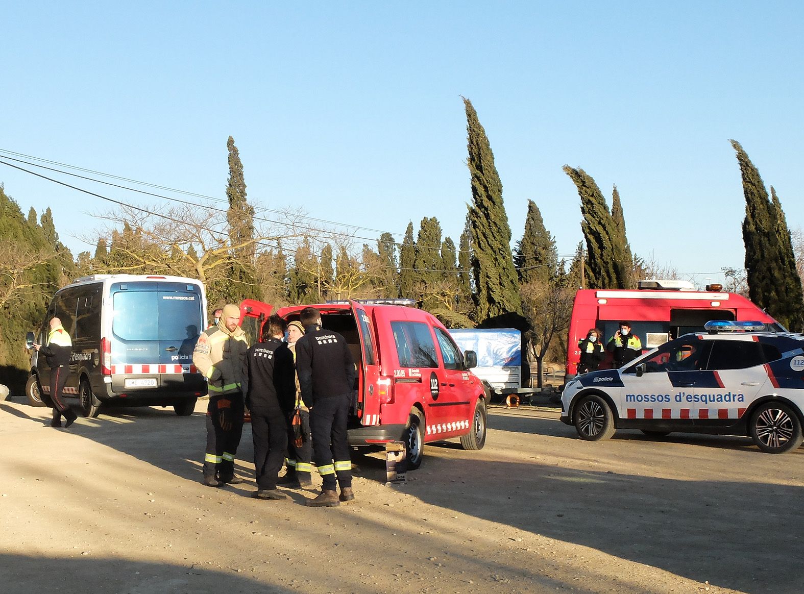 Incendi de vegetació a Peralada