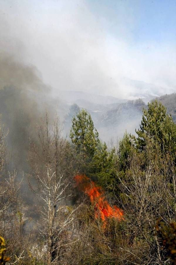 Imágenes del incendio en la Ribagorza