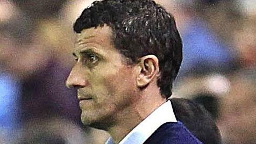 Javi Gracia, en un partido con el Málaga.