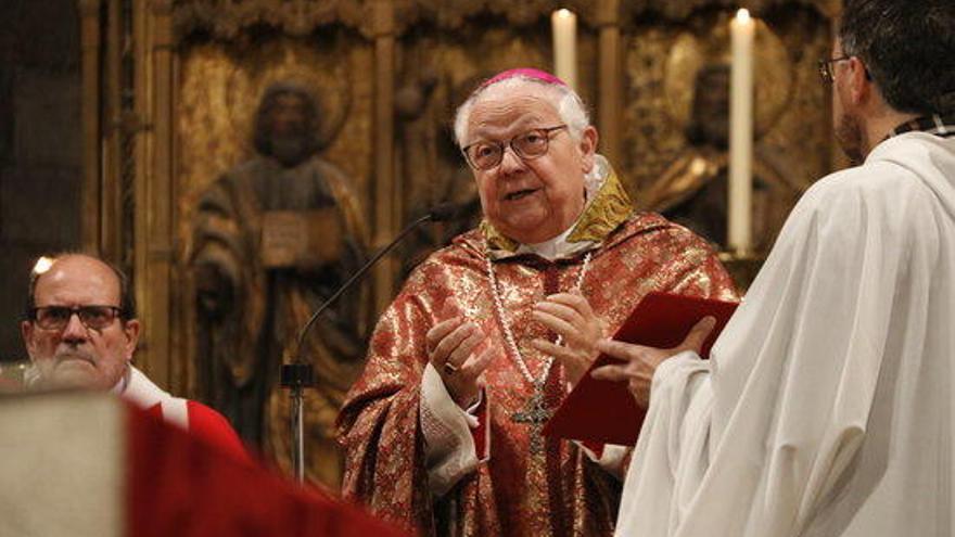El Bisbe de Girona, Francesc Pardo, en la missa de Sant Narcís del 2018