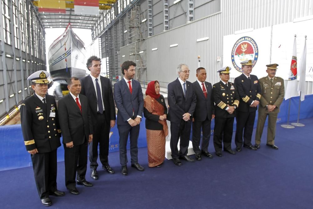 El astillero Freire bota el buque escuela de la Armada de Indonesia // J.Lores